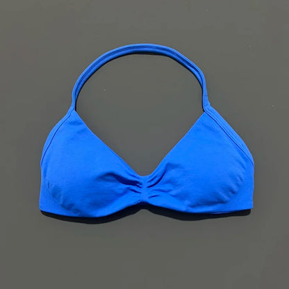 HISTELLO Strappy Bra Women Seamless Gym Underwear High Support Halter Sexy Sports Pilates Clothing Push-up Yoga Workout Tank Top