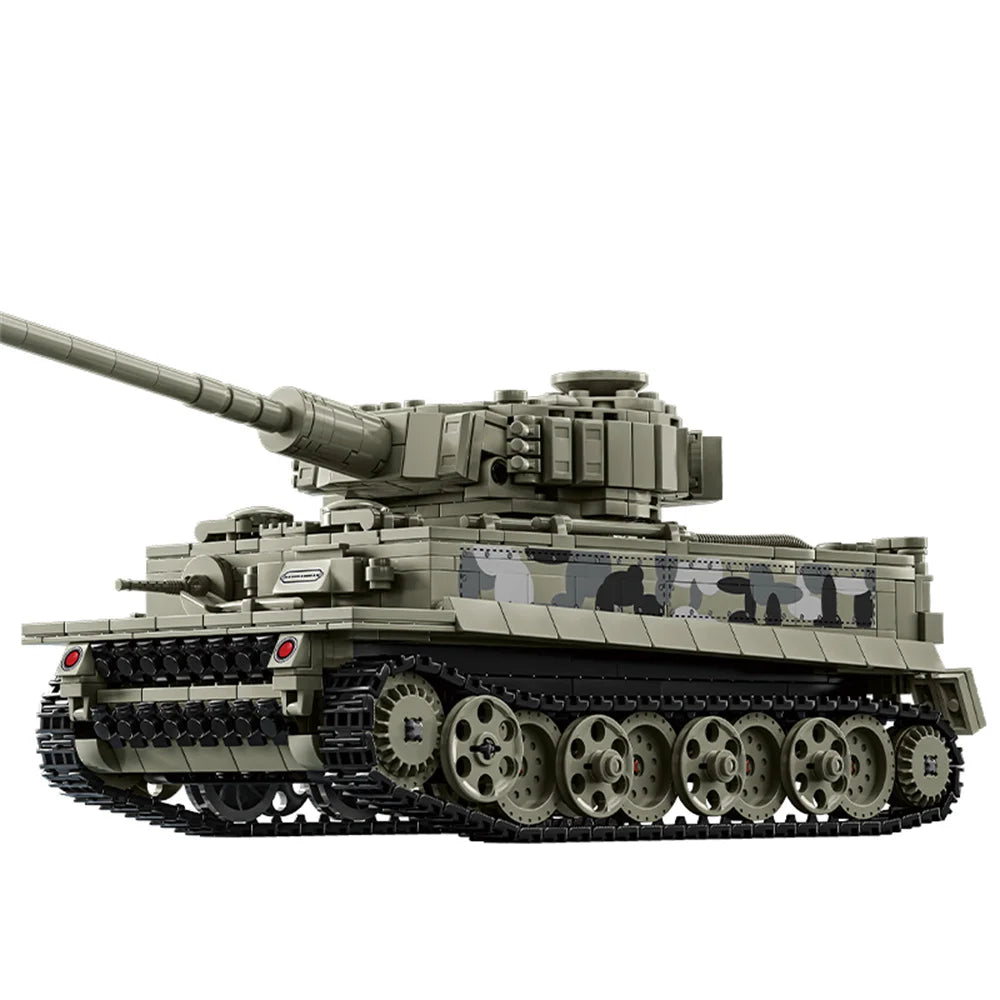 World War 2 WW2 Army Military Soldiers SWAT Half Tracked Armor Vehicle Trailer Assemble Building Blocks Bricks Children's Toys