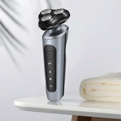 Men's Intelligent Rechargeable Shaver Wet/Dry Beard Razor ABS Tondeuse Dissolving Beard Rechargeable Razor for Smooth Skin