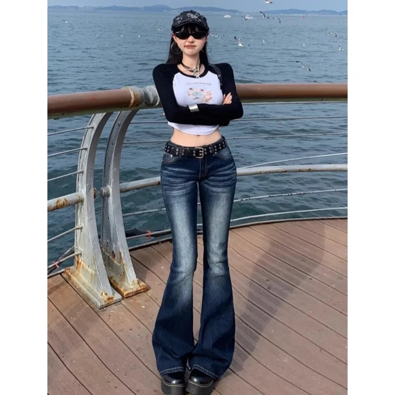 Flared Slim-Fit Denim Jeans