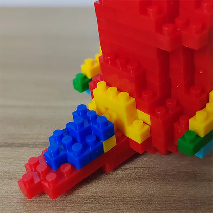 KNEW BUILT Colorful Parrot Micro Mini Building Blocks Assembly Toys 3D Model Bricks for Birds Funs Hands-on Ability Gift