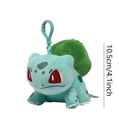 Anime Pokemon Kawaii Pikachu Keychain Eevee Mew Bulbasaur Charmander Snorlax Psyduck Stuffed Toy Cute Plush Keyring Doll Pendant