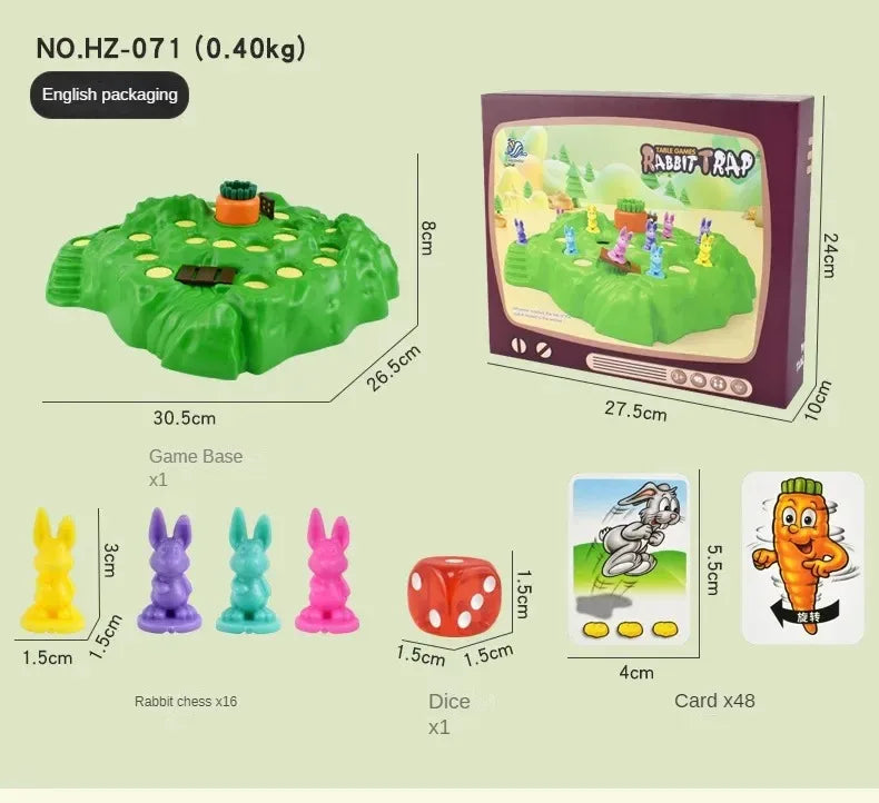 New Rabbit Trap Puzzle Toy Children's Dual Play Multiplayer Board Game Competition Parent Child Interactive Strategy Game