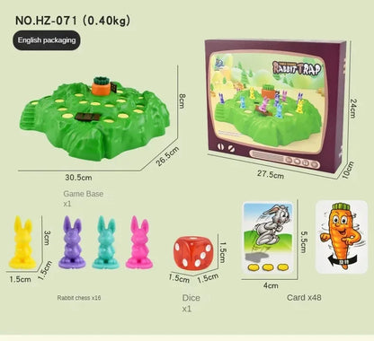 New Rabbit Trap Puzzle Toy Children's Dual Play Multiplayer Board Game Competition Parent Child Interactive Strategy Game
