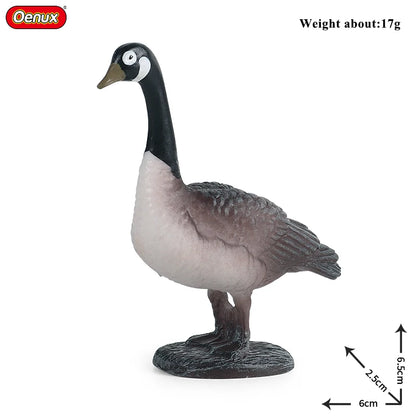 Oenux Poultry Model Simulation Goose Swan Gaggle Duck Flock Action Figures Farm Animals Figurine Miniature Education Kids Toy