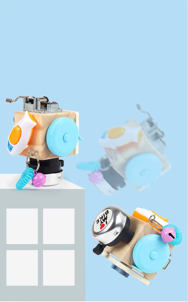 Montessori Kids Busy Cube Board Educational Toys Children Hand Grasping Ability Training Lock Learning Toys For Toddler Gifts
