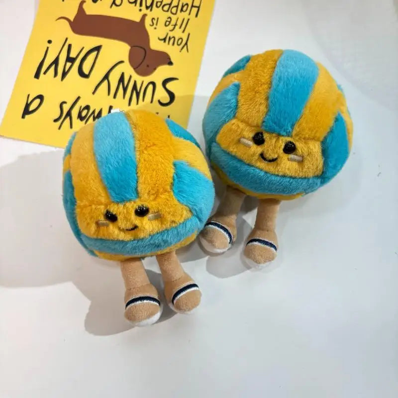 Soft Plush Cartoon Volleyball Toy, Fun Sports-Themed Keychain and Bag Decor