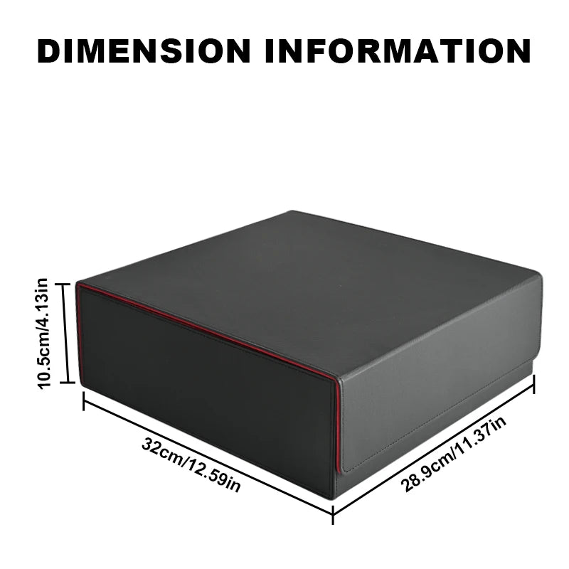Trading Card Storage Box, Holds 3000+ Cards, Magnetic PU Leather Card box, fits for Magic,TCG Card, sports Cards