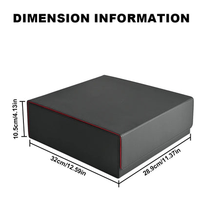 Trading Card Storage Box, Holds 3000+ Cards, Magnetic PU Leather Card box, fits for Magic,TCG Card, sports Cards