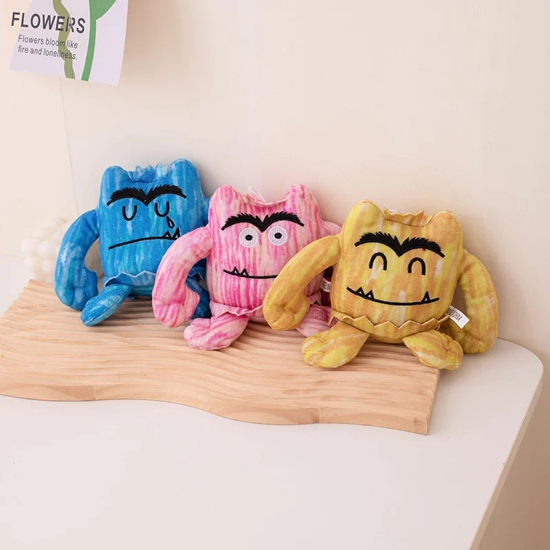 15/25cm 7pcs Kawaii Colorful Monster Plush Doll With Expression Monster Plushie Stuffed Toy For Boys And Girls Birthday Gifts