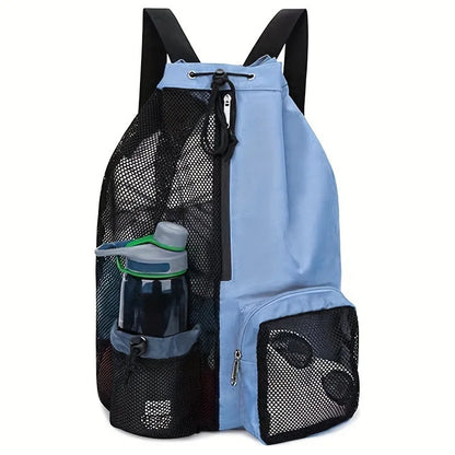 Swimming Bag Mesh Drawstring Backpack Convenient To Carry Beach Diving Backpack Wet Backpack Gym Sports Backpack
