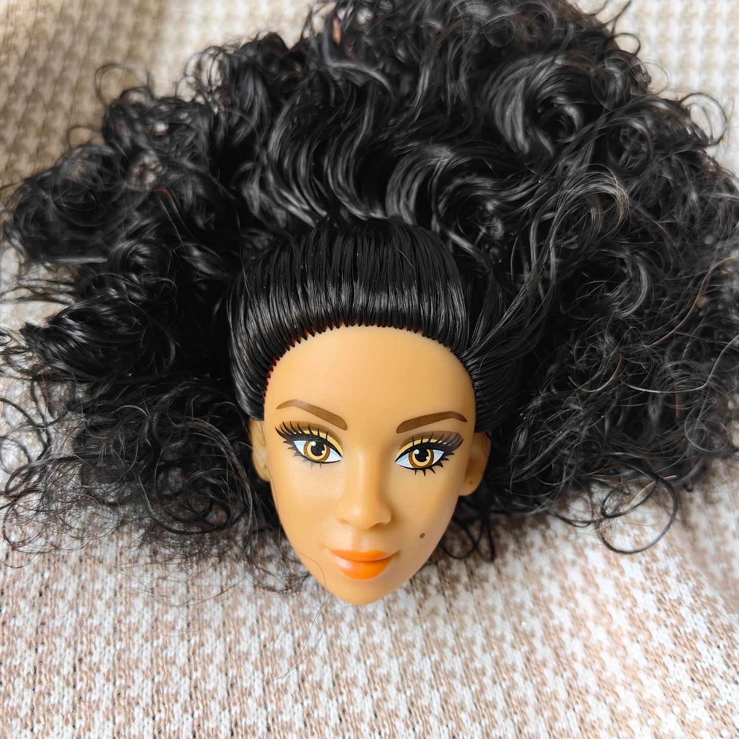 Original Doll Supermodel Star FR Heads DIY Head for 1/6 Doll Accessories Limited Special Curly haired black doll Collection gift