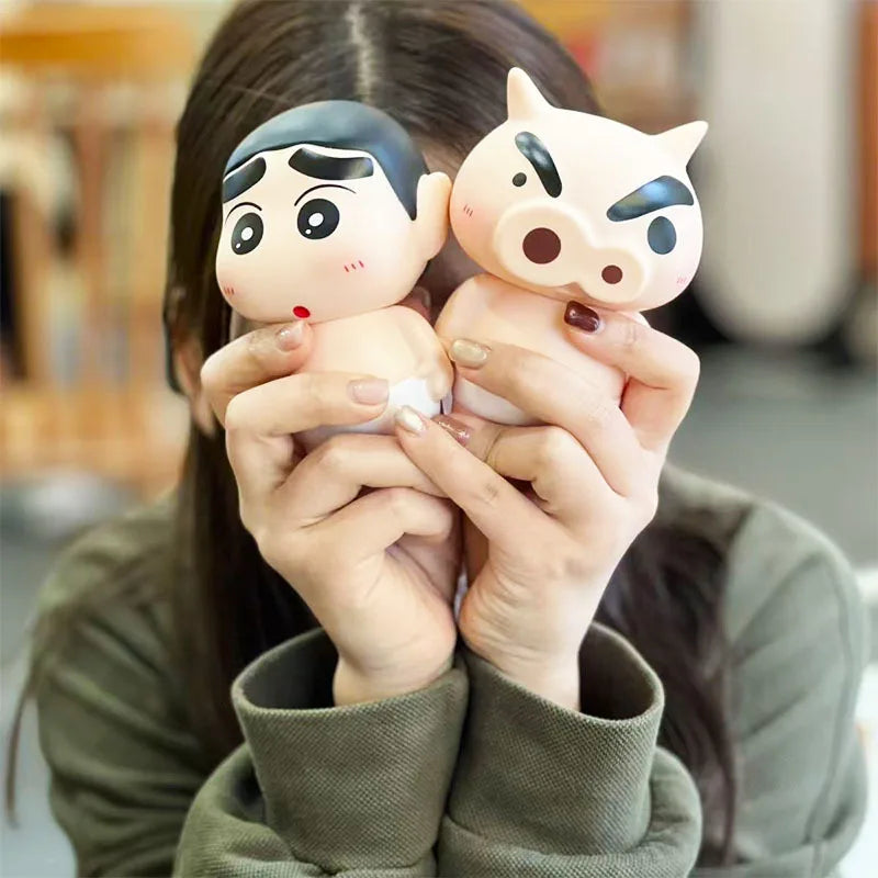 Crayon Shin-Chan Take Bath Zaemon Bare Butt Open Your Eyes Mobile Phone Stand Desktop Figure Ornament Gift Doll Car Decorations