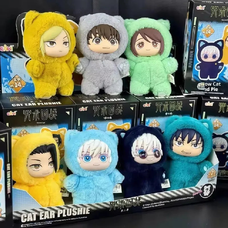 2025 Eaki Jujutsu Kaisen Season 2 Cat Park Party Gojo Satoru Blind Box Plush Wrist Bag Pendant Model Collection Christmas gift