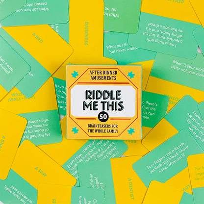 Mini Size Riddle Me This Card Game With 50 Fun Dilemmas (A Conversation Card Game Party Game For Adults And Families)