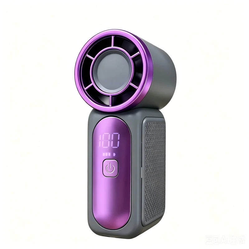 Mini Handheld Fan - Portable Turbo Fan with 100 Wind Speed, 1200mAh & Type-C, - Cooling Blower，Travel,R Cooling Device