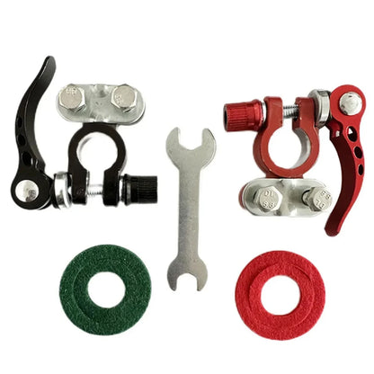 2Pcs Car Battery Terminal Connectors Quick Release Disconnect 12V 24V Positive Negative Battery Cable Ends for SAE/JIS Type Car