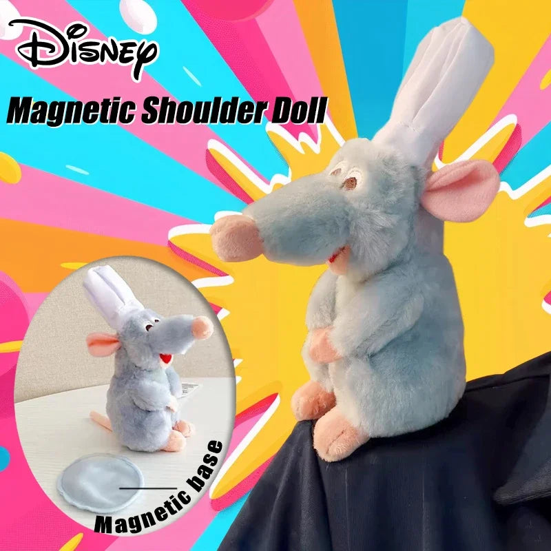 Ratatouille Chef Remy Plush Doll Magnetic Shoulder Decor Kawaii Creativity Plush toy Birthday Surprise Surrounding Birthday gift