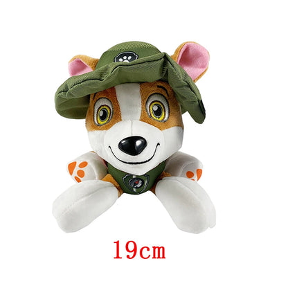 19cm Cartoon Dog Paw Plush Doll Chase Rock Animal Dog Cartoon Model Action Figures Movies Peripherals Children Christmas Gift
