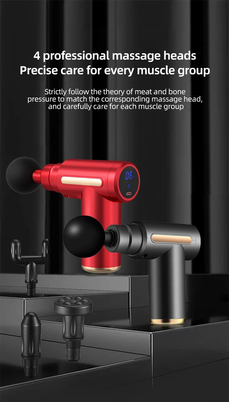 New Upgraded Portable Massage Gun Deep Tissue Muscle Relief Rechargeable Battery, Ideal For Back & Neck,Gift For Everyon