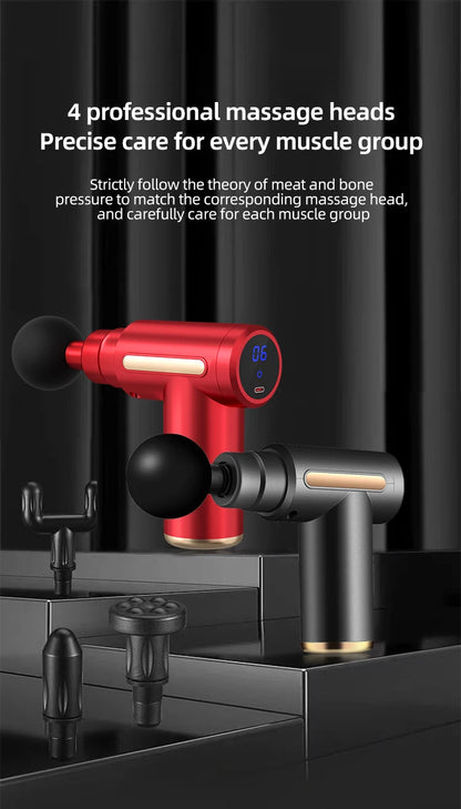 New Upgraded Portable Massage Gun Deep Tissue Muscle Relief Rechargeable Battery, Ideal For Back & Neck,Gift For Everyon