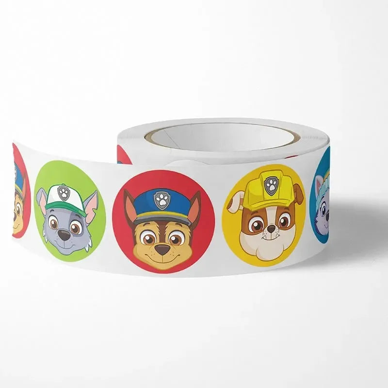 New 500PCS Paw Patrol Children's Cartoon Stickers Cute Kids Stationery Supplies School Teacher Supplies Reward Sticker Toys Gift