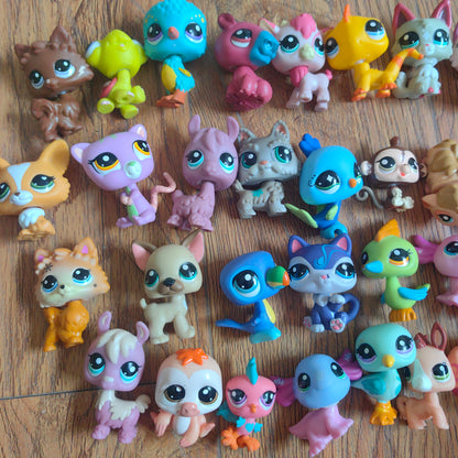 6/12/pcs 5cm Old Pet Toys Cat Puppy Figure Mini dolls Toy Figures Classic Little Pet Cat Dog Animal Action figures Toys