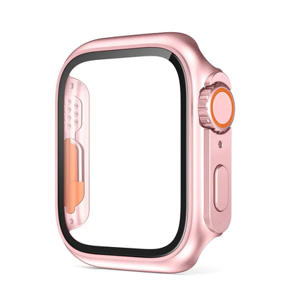 Glass+Case for Apple Watch 46mm 44mm 45mm 41mm 40mm 38mm 42mm Screen Protector Change Ultra Bumper iWatch Series 10 9 8 7 SE 6 5