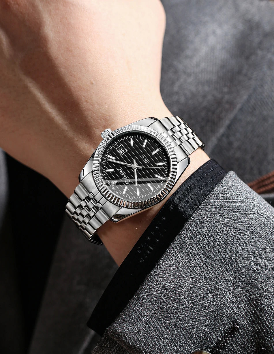 CHENXI 004D Men Quartz Watches Luxury Stainless Steel Waterproof Luminous Date Casual Wristwatch for Male