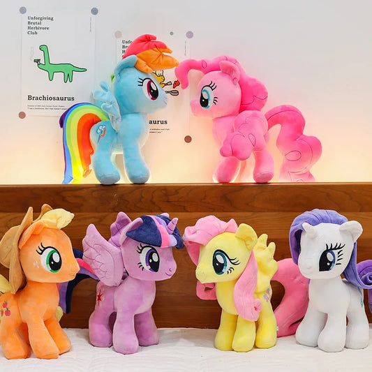 Little Pony Rainbow Dash Applejack Plush Toy 28cm Official Hasbro Figure Soft Stuffed Animal For Fans Collection Gift