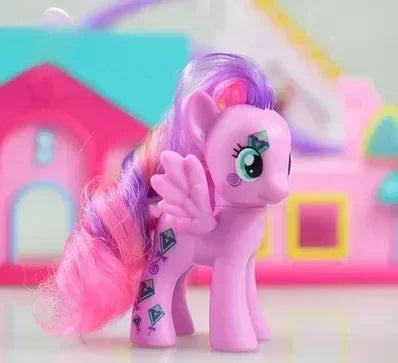 Original Hasbro My Little Pony Anime Figures Cute Twilight Sparkle Rainbow Fluttershy Pinkie Pie Rarity Collect Model Toy Gift