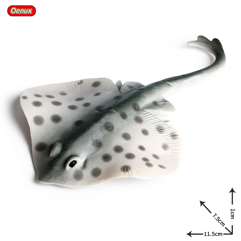 Oenux Sea Life Animals Ray Devilray Mantaray Model Action Figures Figurines Ocean Marine Aquarium Education Kids Toy Gift