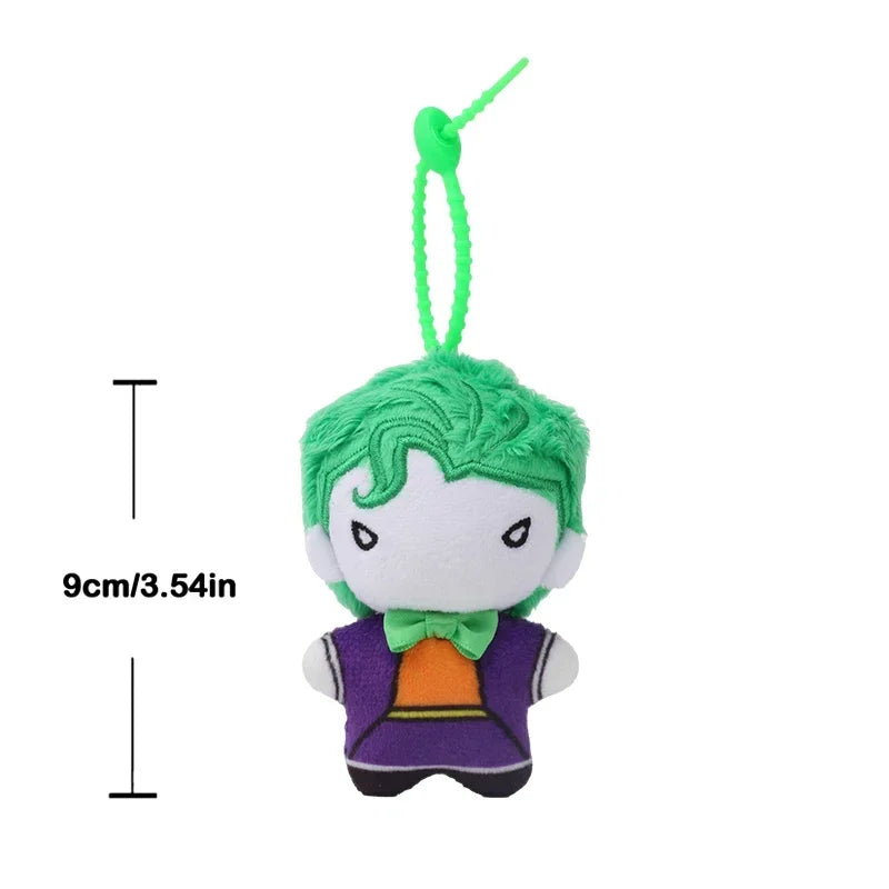 9cm Batman Superman Plush Keychain DC Justice League 9cm Harley Quinn Joker Cute Cartoon Movie Dolls Creative Christmas Gifts