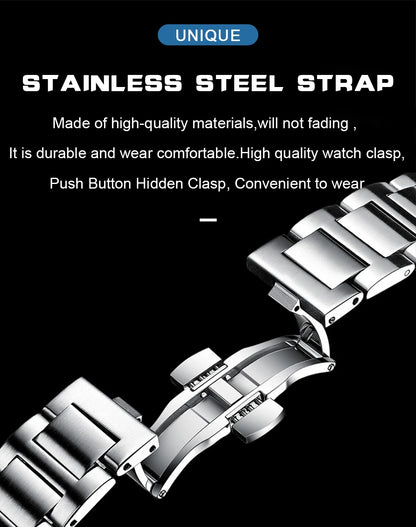 POEDAGAR Fashion Square Quartz Man Clock Waterproof Luminous Date Stainless Steel Watches For Men Luxury Business Men Wristwatch