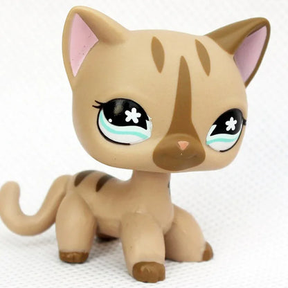 Rare pet toy Mini Stands Short Hair Kitten Old Figures Collection Original Bobble head toy lps