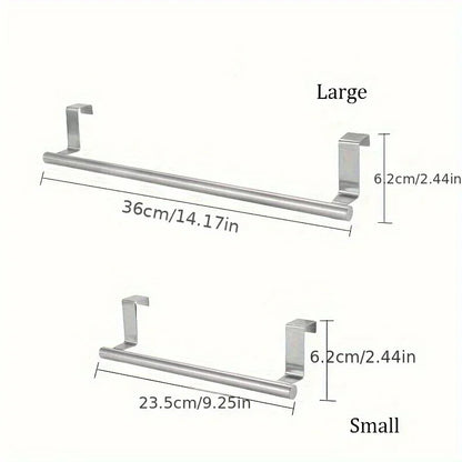 Towel Rack Over Door Towel Bar Hanging Holder Stainless Steel Bathroom Kitchen Cabinet Towel Rag Rack Towel Hanger