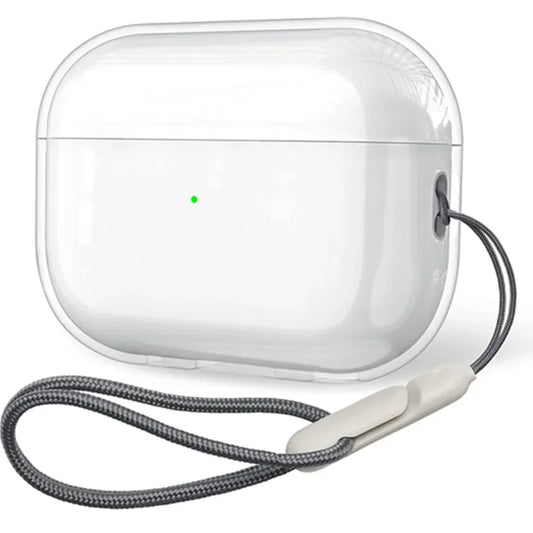 Clear Soft TPU Earphone Case with Lanyard Strap for Airpods Pro 2 3 2nd Generation Air Pods 4 3 1 3rd 2024 Gen Cover Accessories