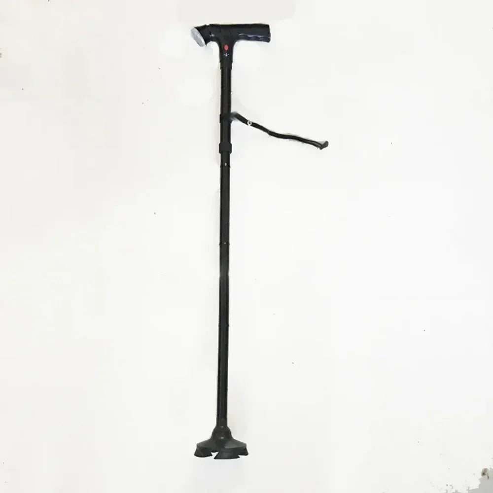 Collapsible Telescopic Folding Cane Elder Cane LED With alarm Walking Trusty Sticks Elder Crutches for Mothers the Elder Fathers