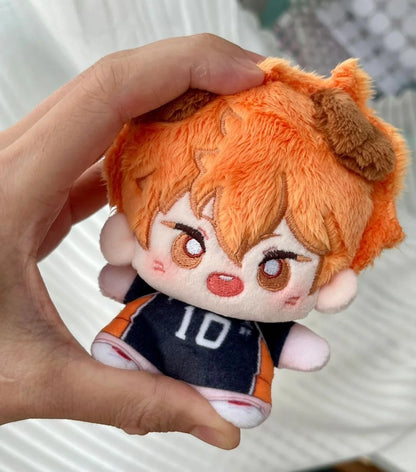 10cm New Japan Haikyuu Plush Toy Hinata Shoyo Keychain Tobio Kageyama Yu Nishinoya Bag Pendant Mini Volleyball Stuffed Doll Gift