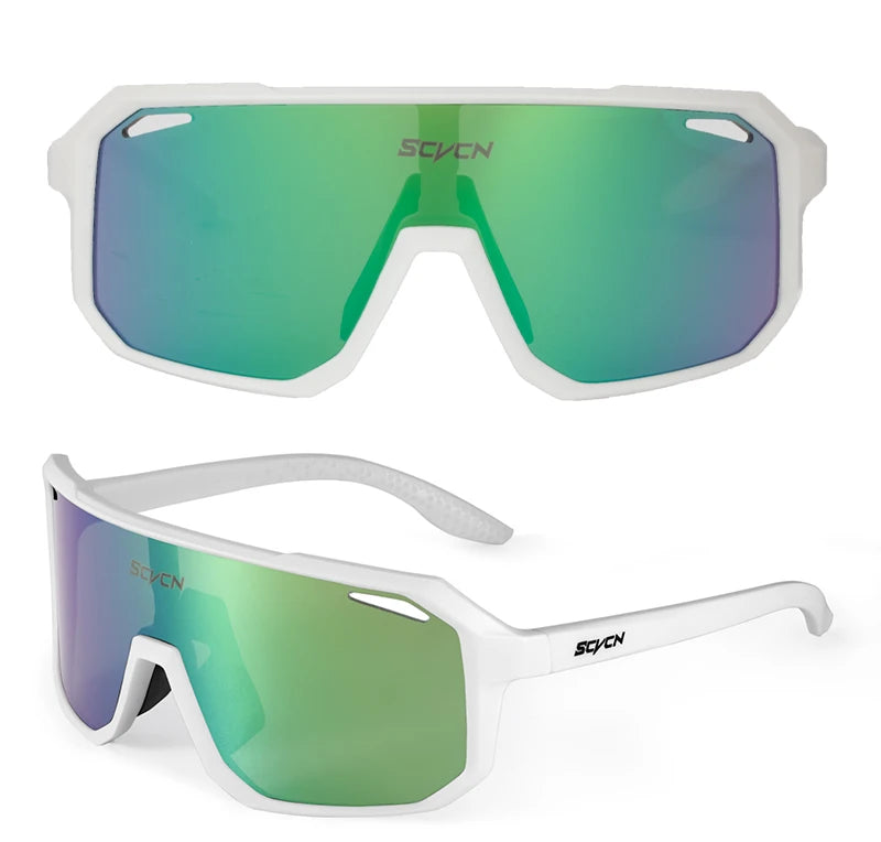 SCVCN New Cycling Glasses Bike Sunglasses Men UV400 Eyewear Outdoor Sports MTB Goggles Bicycle Women Riding Hiking Sunglasses