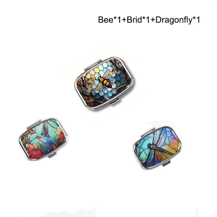 Travel Cases Lovely Colored Medicine Metal Jwelery Organizers Household Holder Iron Cabinet Small pill container  medicine box