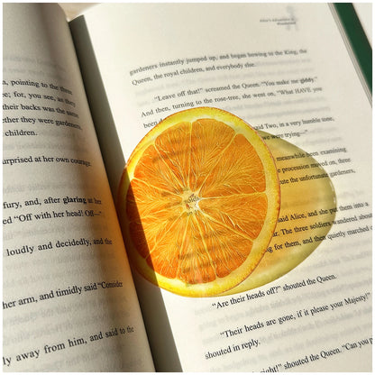 Delicate Transparent Acrylic Apple Bookmark Reading Mark Student Gift Premium Feeling Cute Grape Tomato Bookmarks
