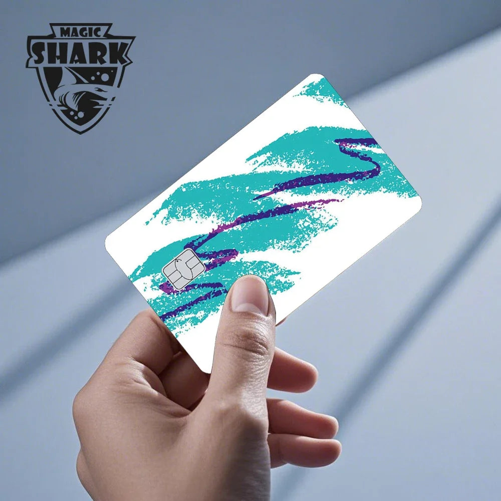 Magic Shark Flower Butterfly Bear Wing No Fade PVC Film Skin Cover Sticker for Bank Debit Credit Card