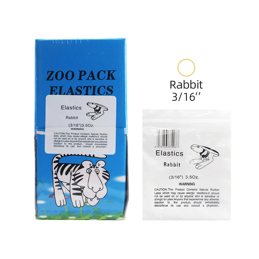 TJdent 5000Pcs/Box Dental Orthodontic Elastics Rubber Bands Zoo Pack Latex Braces Ligation Ring 3.5OZ Dentistry Material