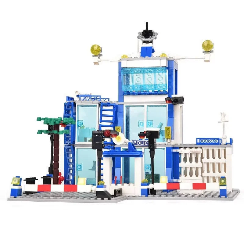 Difficulty Police Department Car Assembly Blocks Set Children's Educational  Toy with Small Particles for Creative Learn