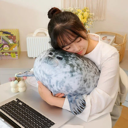 Simulation Giant  Sea Lion Plush Toys Soft Stuffed Animal Seal Pillow Real Life Appease Doll Cute Gift for Baby Kids