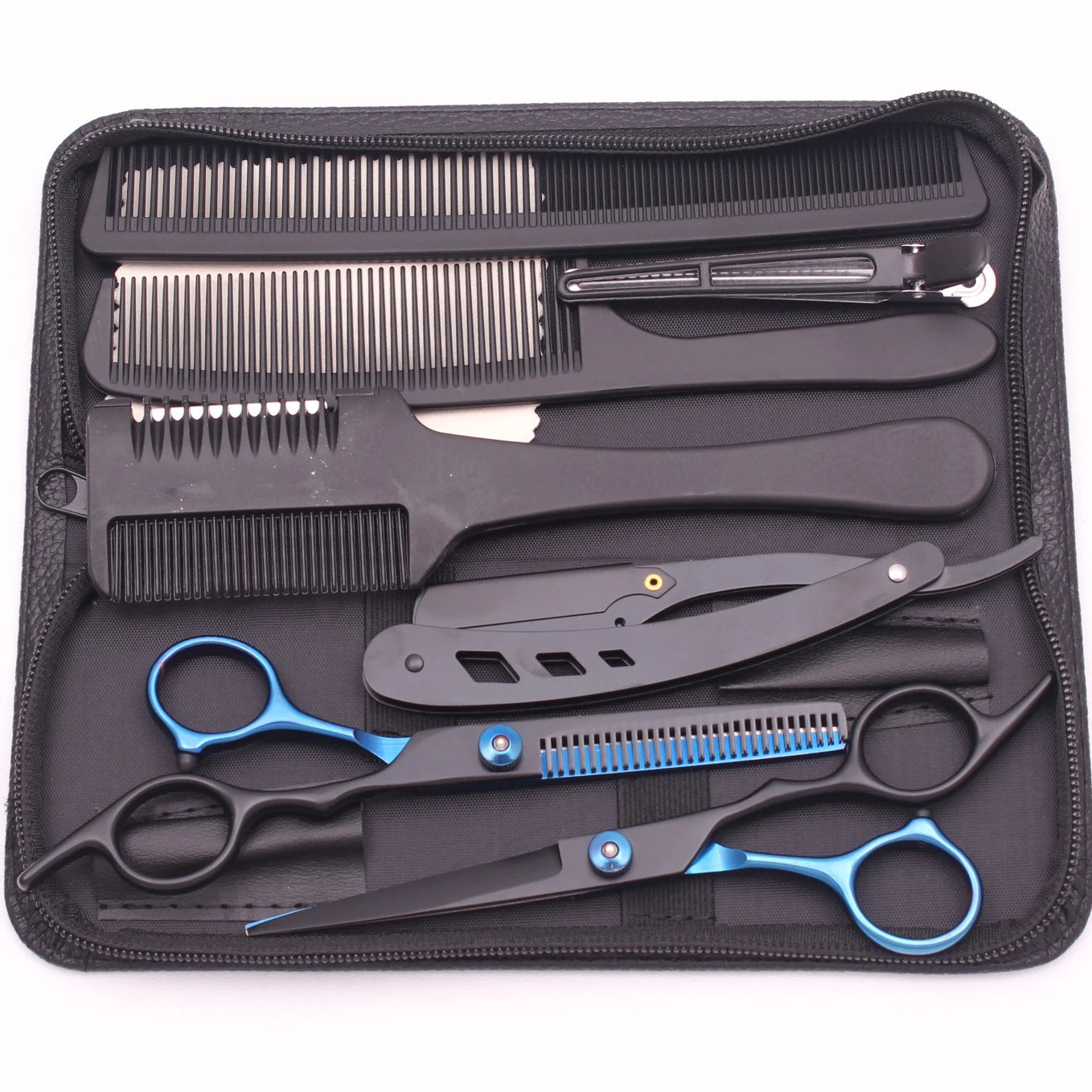 Hairdressing Scissors Black-Gold Hair Scissors Professional 6" JP Stainless Thinning Shears Haircut Scissors Barber Shop C1001