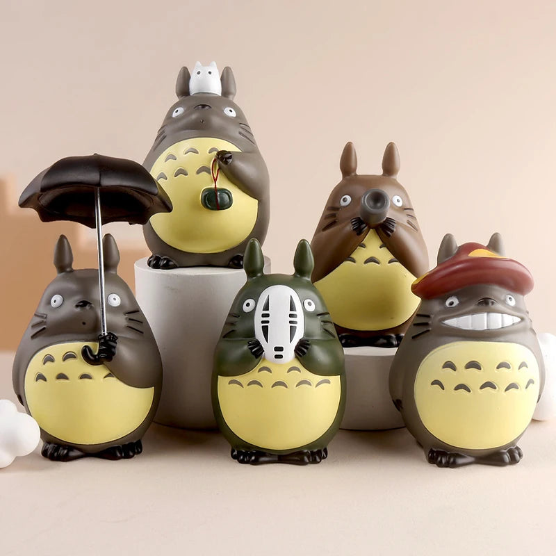 1-12pcs Anime Miyazaki Hayao Series Totoro Figure Mini Statue Cute Toys Room Ornaments Pvc Figures Toy Kid Gifts Collecctibles