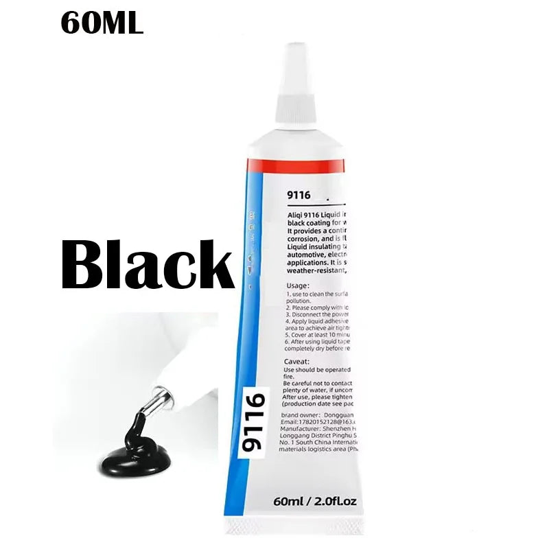 Liquid Waterproof Electrical Tape Epoxy Resin Black Glue Quick Drying Sealant For Wires And Cables Home Use Fix Line Glue
