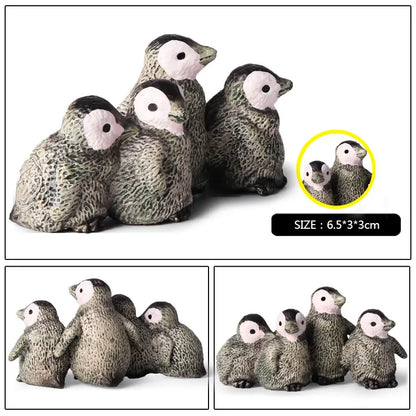 Oenux Arctic South Pole Animals Simulation Penguins Polar Bear Wolf Beluga Whale Action Figures Model Figurine PVC Kid Toy Gift